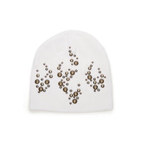Hellstar White Studded Beanie