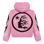 Hellstar Sports Flame Zip Up Hoodie