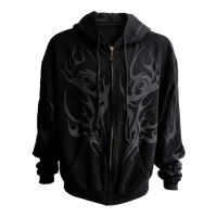 Hellstar Tribal Flame Zip Up Hoodie
