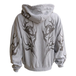 Hellstar Tribal Flame Zip Up Hoodie