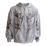 Hellstar Tribal Flame Zip Up Hoodie