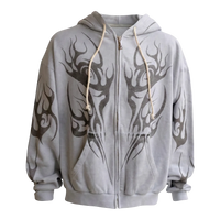 Hellstar Tribal Flame Zip Up Hoodie
