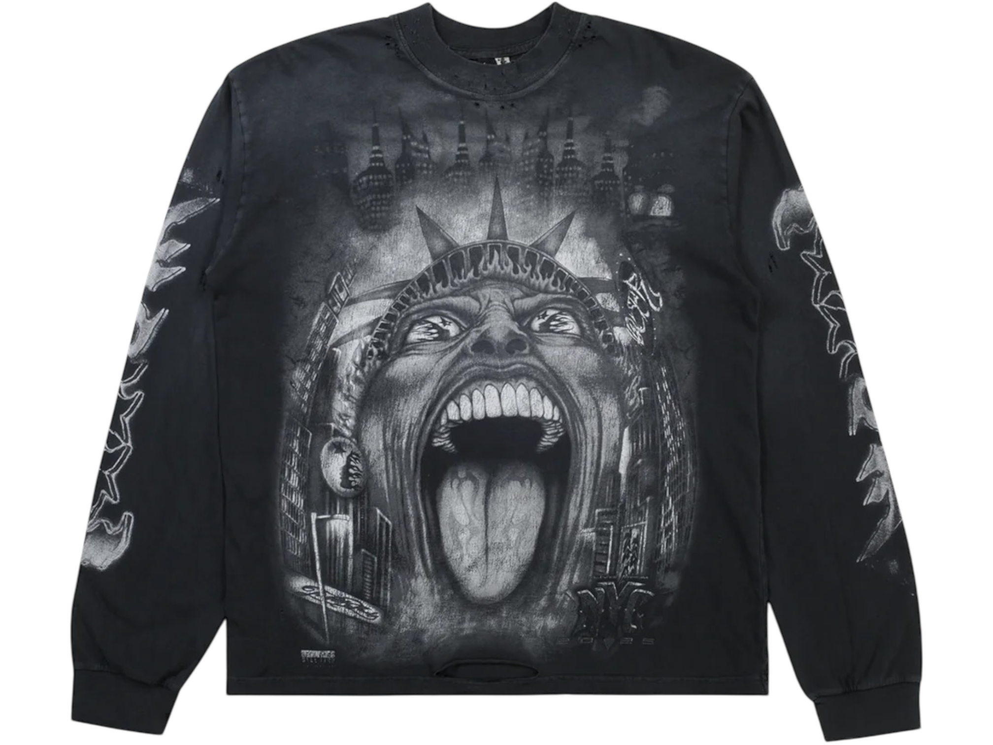 Hellstar Liberty Records Longsleeve T-Shirt Front Graphic