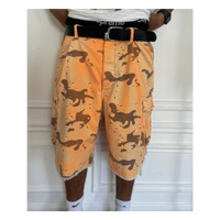 Hellstar Orange Camo Shorts