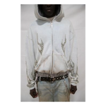 Hellstar White Studded Zip-up